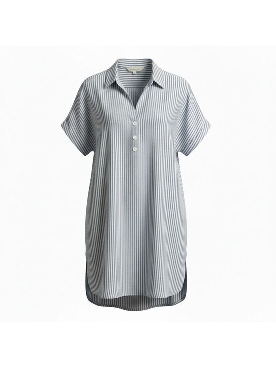 H&M Dresses & Skirts - H&M L.O.G.G. Light Blue & White Stripe 100% Cotton Mini Shirt Dress